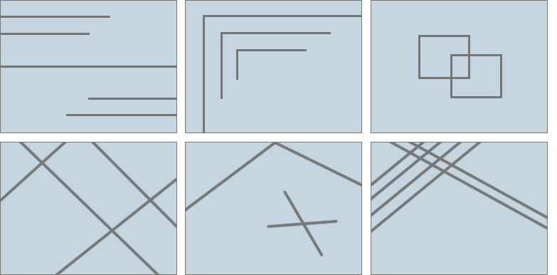 Exemple de dispunere a liniilor luminoase Slott, Chișinău